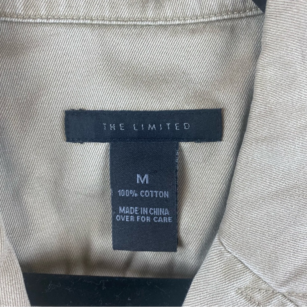The Limited Tan Cargo Utility Blazer Jacket Womens size Medium Y2K - Picture 6 of 8